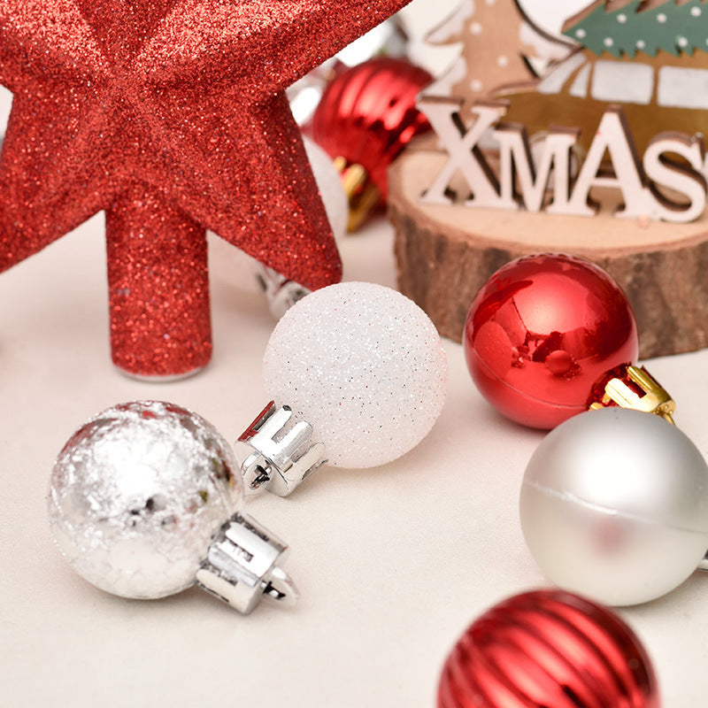 Wholesale 30PCS Christmas Ball Tree Top Star Gift Box Plastic Decorations